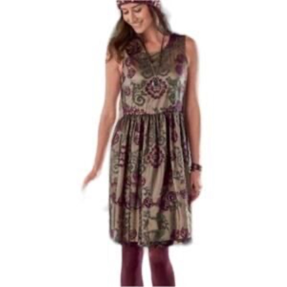 Sundance Sheer Mesh Layered Embroidered Holiday Event Party Knee Length Dress 10
